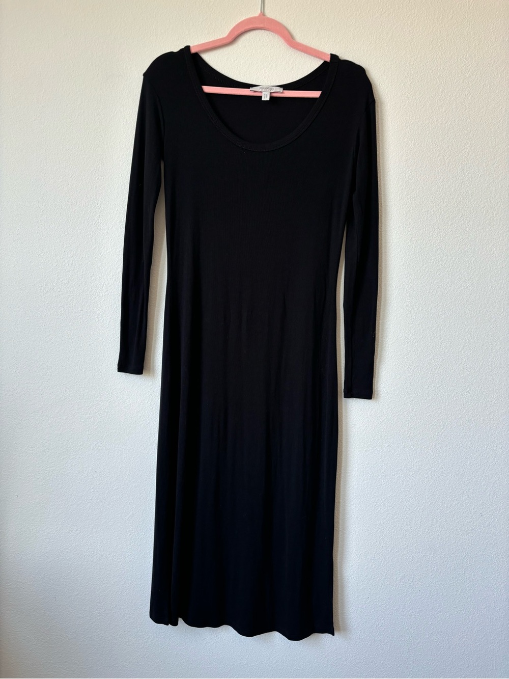 MaxMara LEISURE Black Long Sleeve Maxi Dress